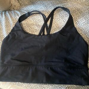 Lululemon Long Line Energy Bra! Black! 8! Excellent condition!